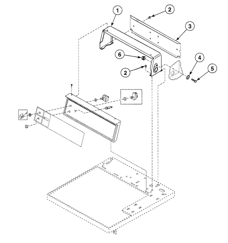 Control Hood Diagram and Parts List for SDG109WF  Speed Queen Dryer