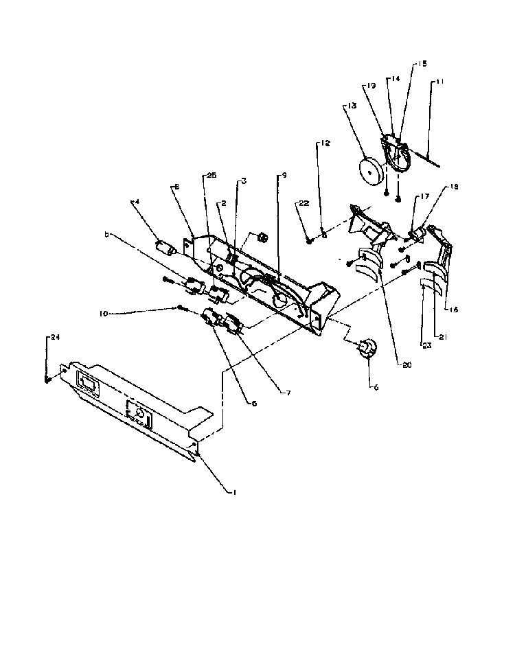Ice And Water Cavity Diagram and Parts List for 2599CIWEA-P1170601WL  Amana Refrigerator