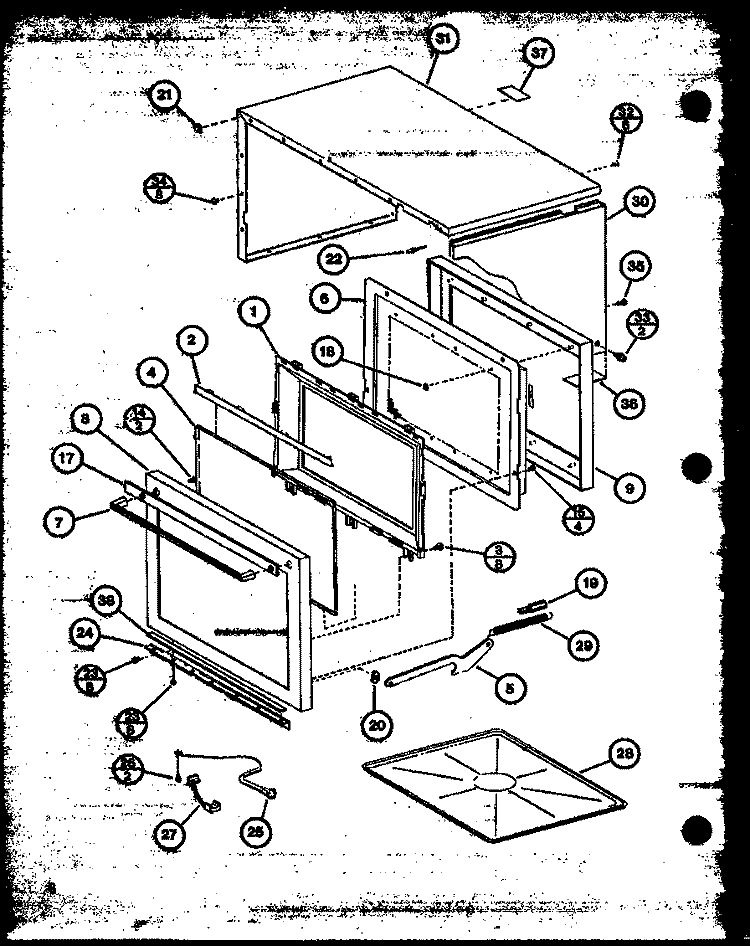 Page 3 Diagram and Parts List for CRRL-700 P7638102M Amana Microwave
