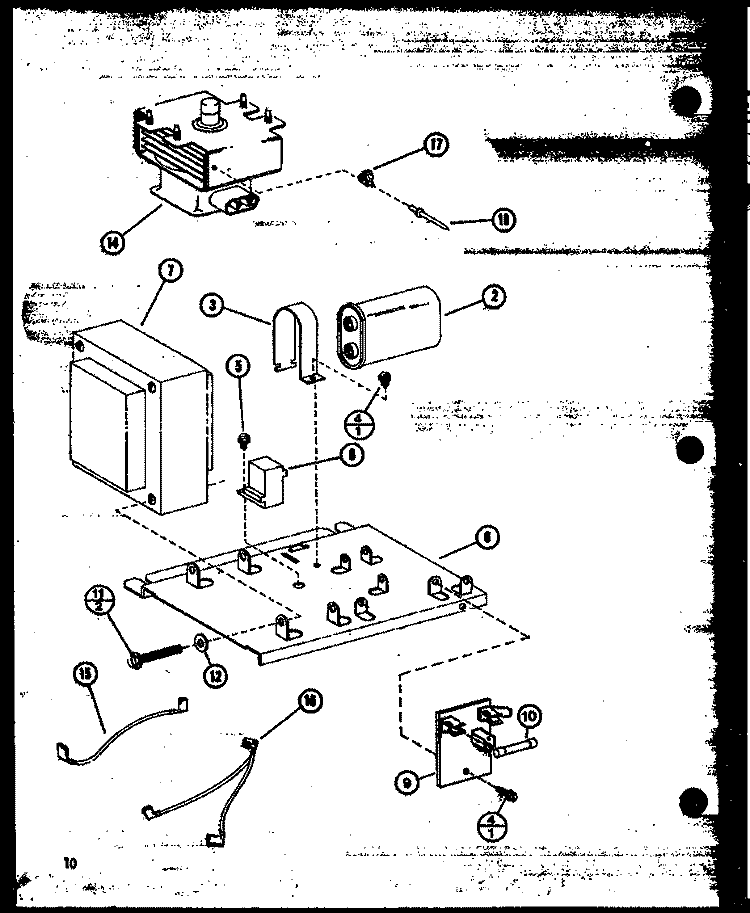 Page 4 Diagram and Parts List for CRRL-700 P7638102M Amana Microwave