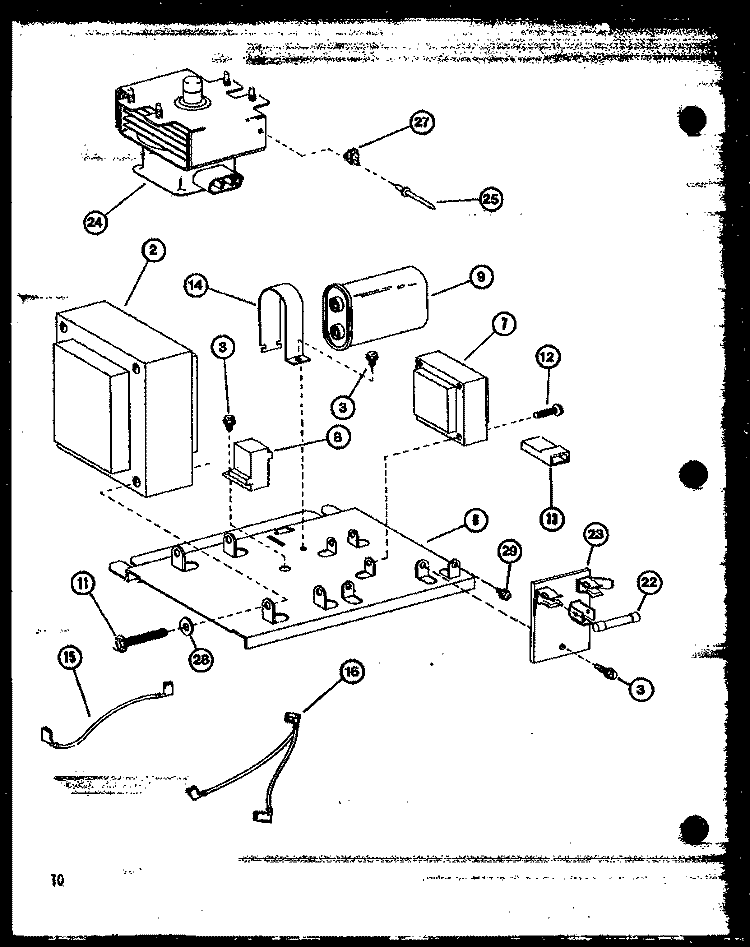 Page 4 Diagram and Parts List for RL6-920 P7701301M Amana Microwave