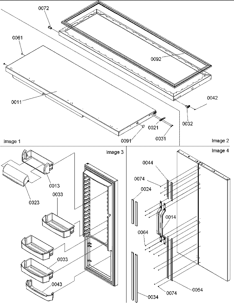Refrigerator Door Trim Diagram and Parts List for SGD26VL P1315208W L Amana Refrigerator