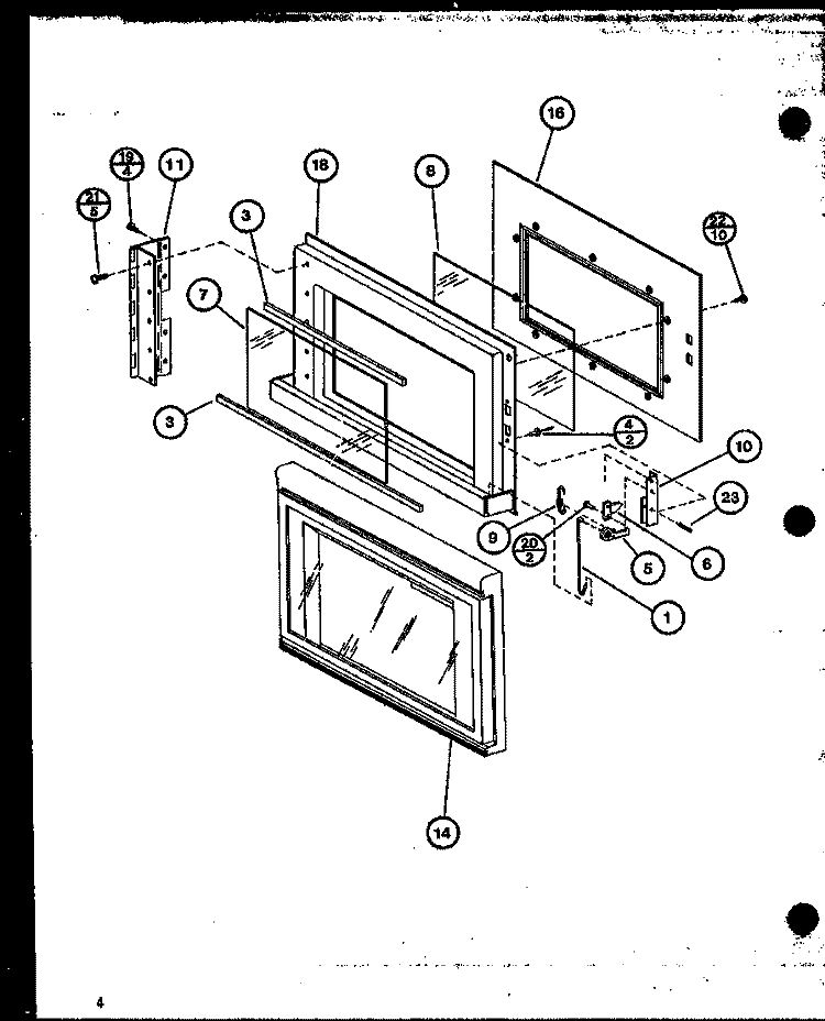 Page 1 Diagram and Parts List for CRS50 P7707504M Crosley Microwave