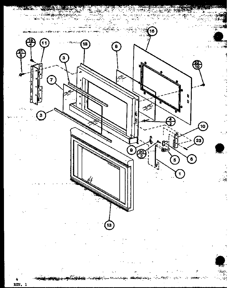 Page 1 Diagram and Parts List for RS60 P7669515M Amana Microwave