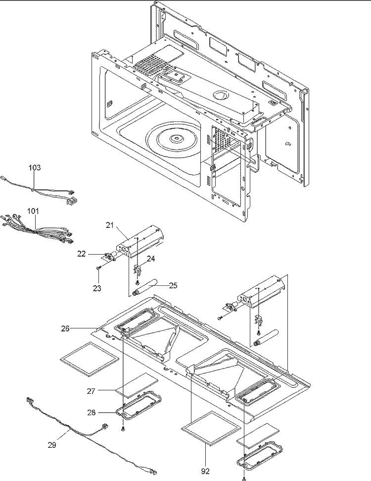 Surface Lights / Wiring Diagram and Parts List for MVH130W P1307902M Amana Microwave