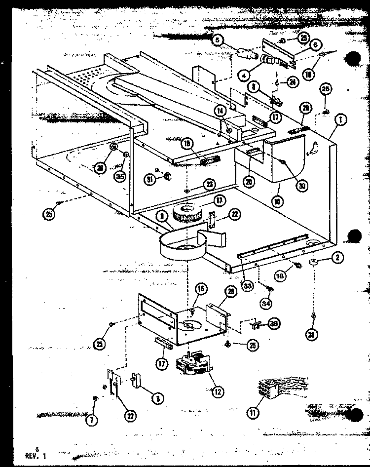 Page 2 Diagram and Parts List for RRL820 P7714101M Amana Microwave