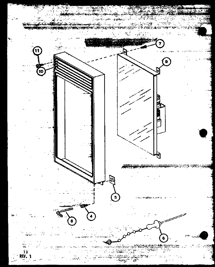 Page 5 Diagram and Parts List for RRL820 P7714101M Amana Microwave
