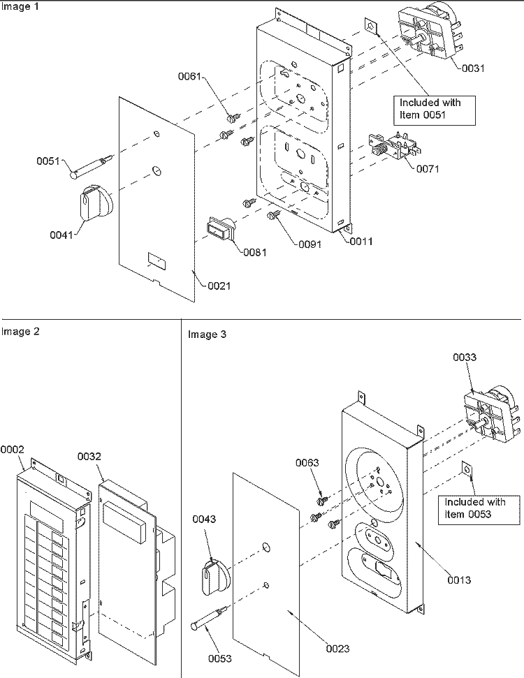 Control Panel Assembly Diagram and Parts List for RCS10PBD P1324001M Amana Microwave