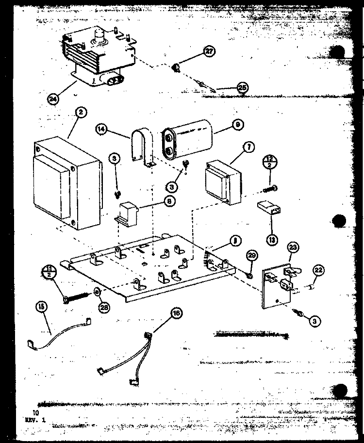 Page 4 Diagram and Parts List for CRRL1020 P7559404M Amana Microwave