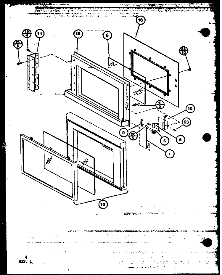 Page 1 Diagram and Parts List for RS55 P7669518M Amana Microwave