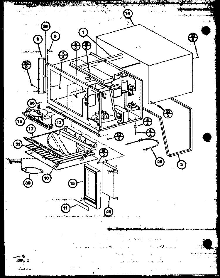 Page 2 Diagram and Parts List for RS55 P7669518M Amana Microwave