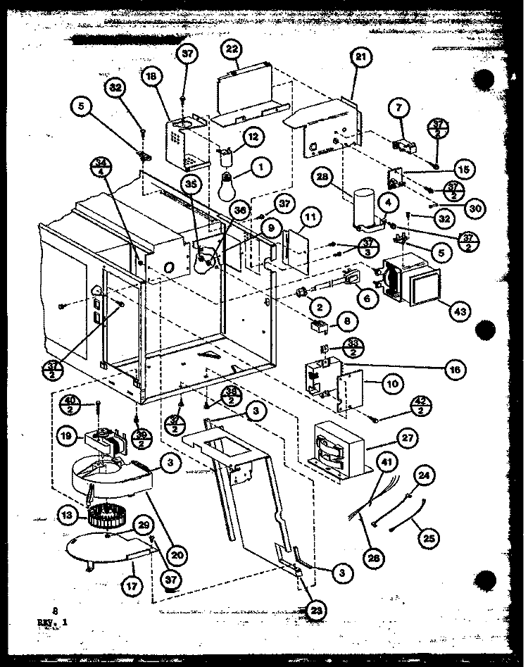 Page 3 Diagram and Parts List for RS55 P7669518M Amana Microwave