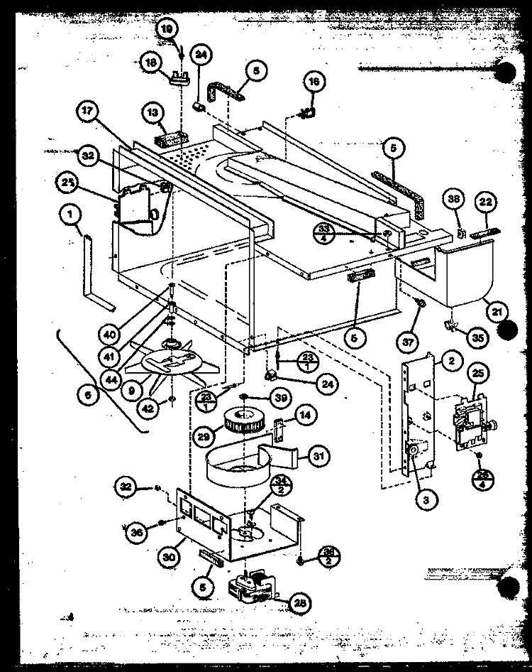Page 1 Diagram and Parts List for CRR-1225 P7633304M Amana Microwave