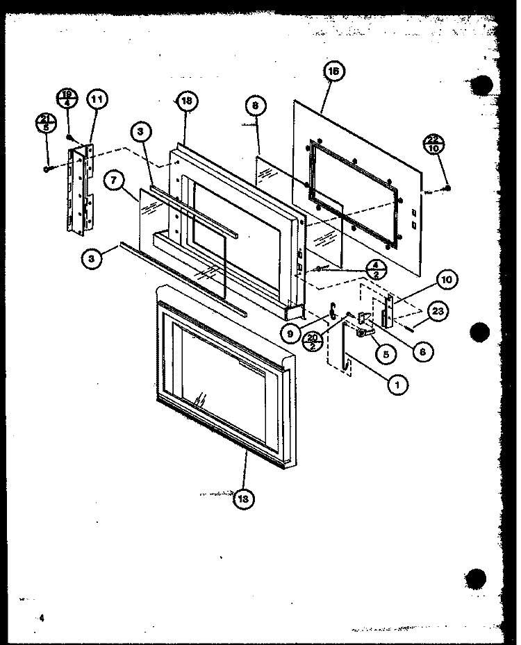 Page 1 Diagram and Parts List for RS40 P7733206M Amana Microwave