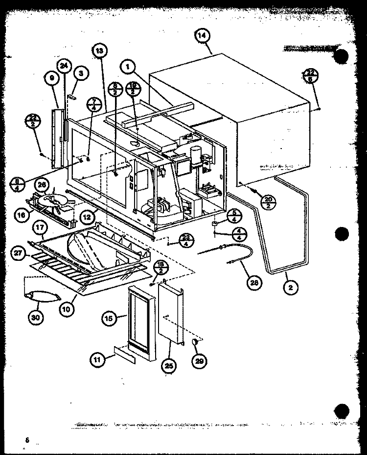 Page 2 Diagram and Parts List for RS40 P7733206M Amana Microwave