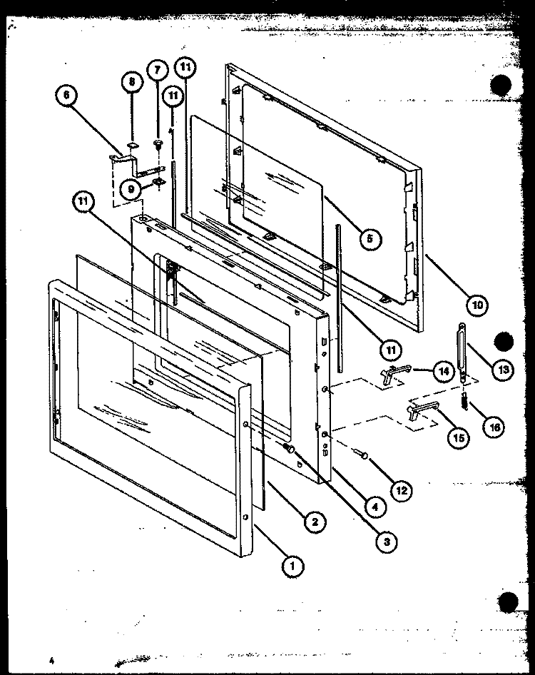 Page 1 Diagram and Parts List for ML451T P7680404M Amana Microwave