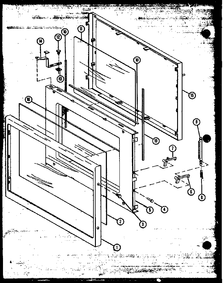 Page 1 Diagram and Parts List for ML441T P7680407M Amana Microwave