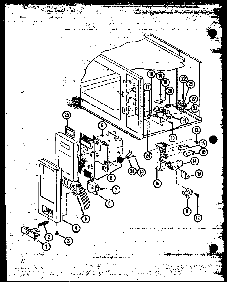 Page 2 Diagram and Parts List for ML441T P7680407M Amana Microwave
