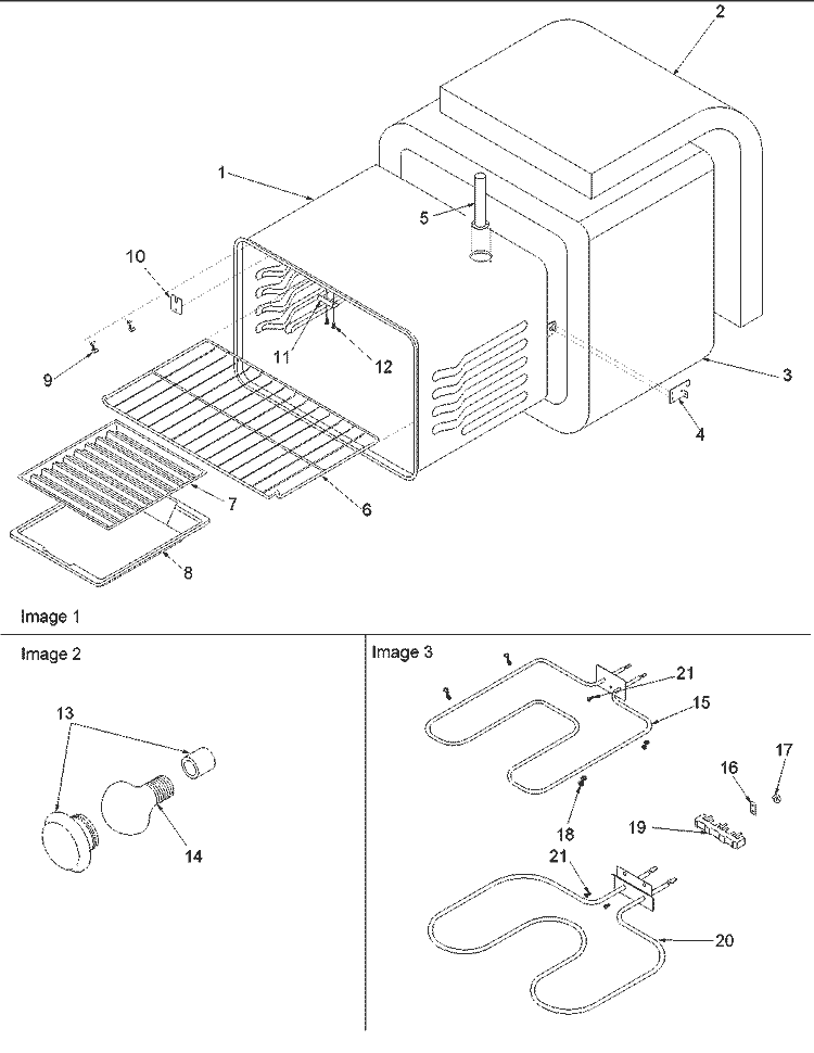 Cavity Diagram and Parts List for ARR3400L P1143832N L Amana Range