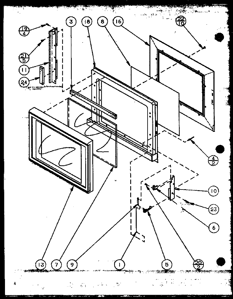 Page 1 Diagram and Parts List for RS60 P7766507M Amana Microwave