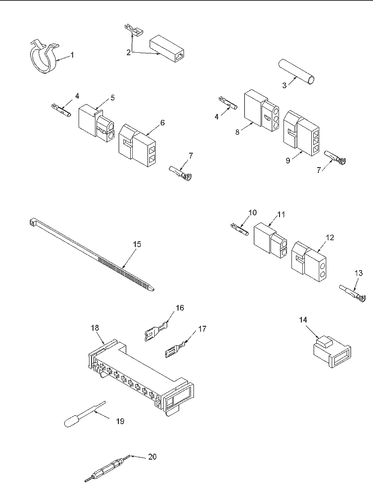 TERMINALS AND MOTOR CONNECTION BLOCK Diagram and Parts List for LEA50AW PLEA50AW Amana Dryer