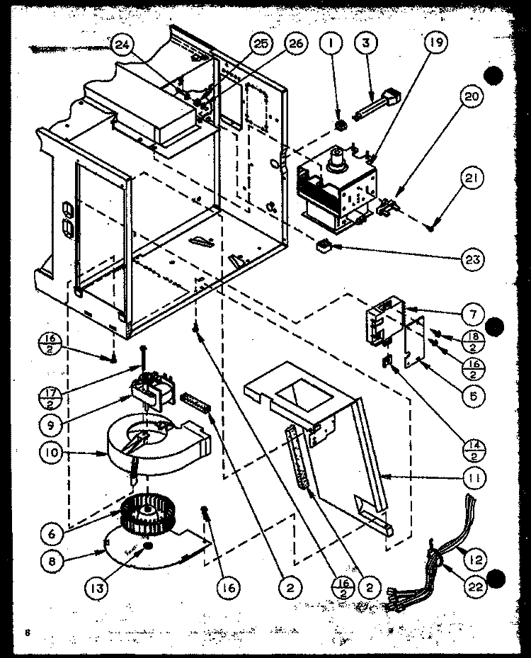 Page 3 Diagram and Parts List for RS60 P7766507M Amana Microwave