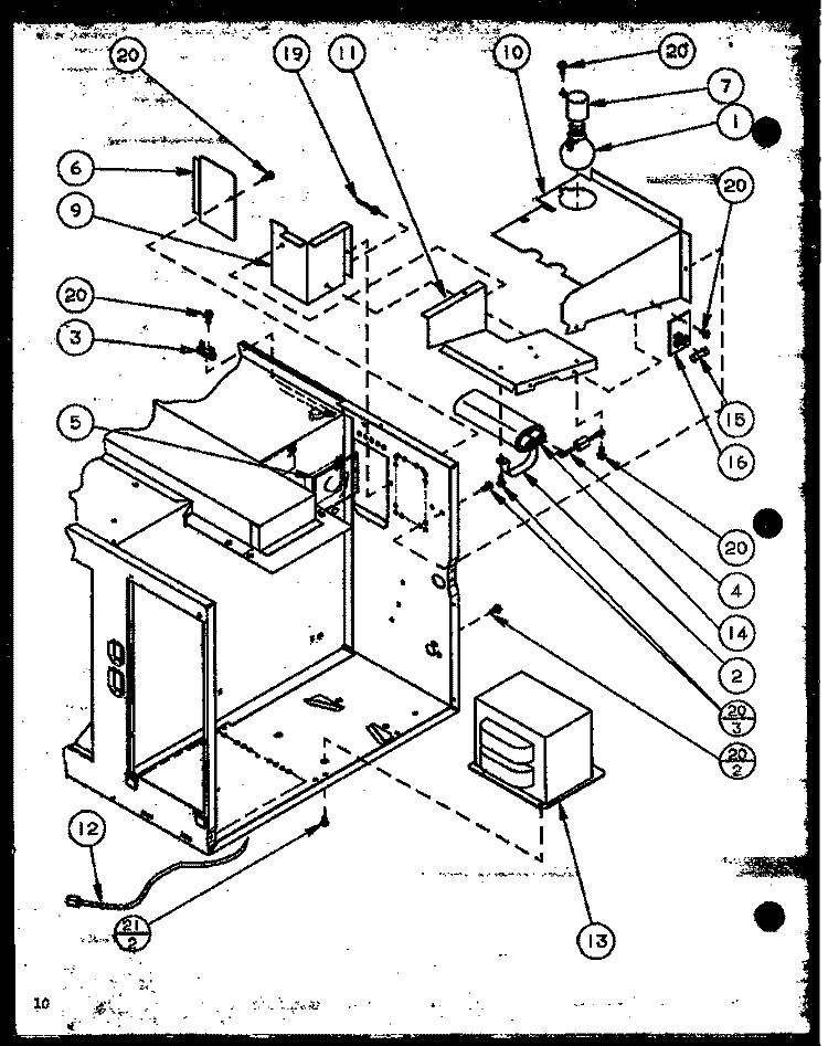 Page 4 Diagram and Parts List for RS60 P7766507M Amana Microwave