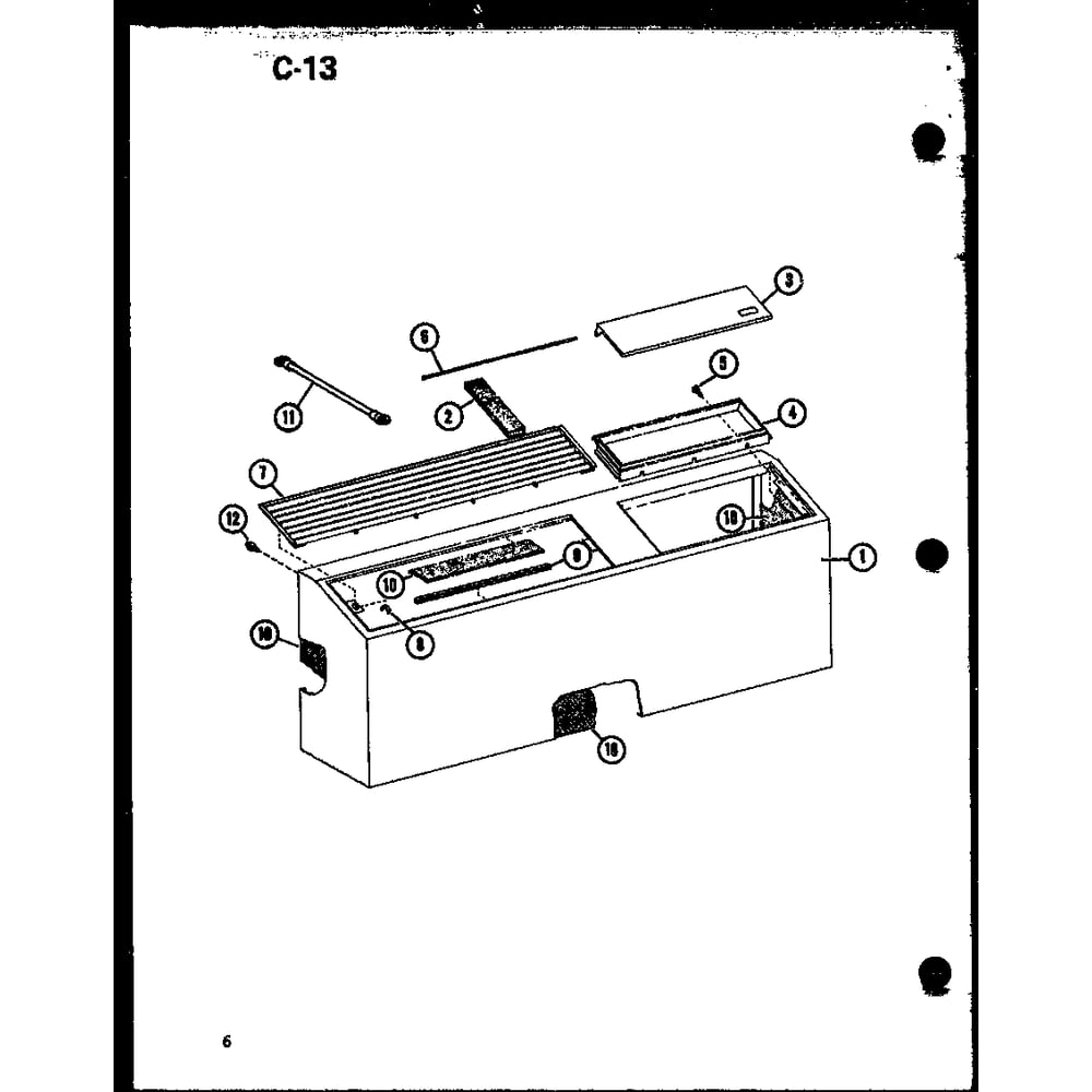 Diagram 11 Diagram and Parts List for 912-3E50A P68412-6R Amana Air Conditioner