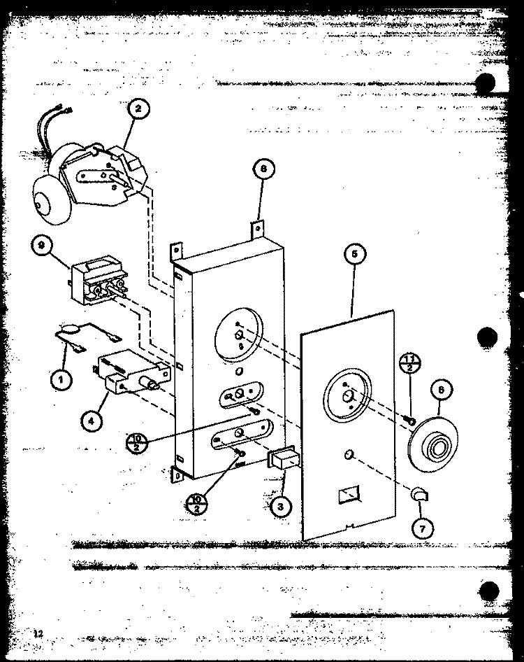 Page 5 Diagram and Parts List for WM614 P7766502M Amana Microwave