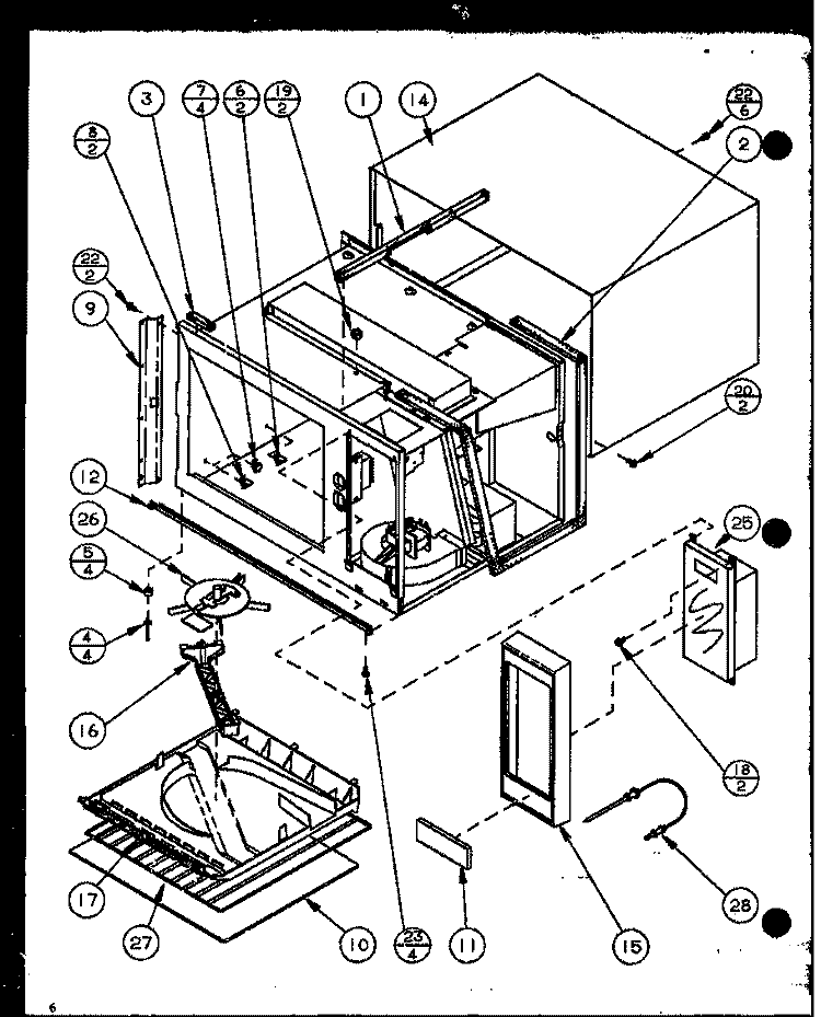 Page 2 Diagram and Parts List for CRS457P P7769505M Crosley Microwave