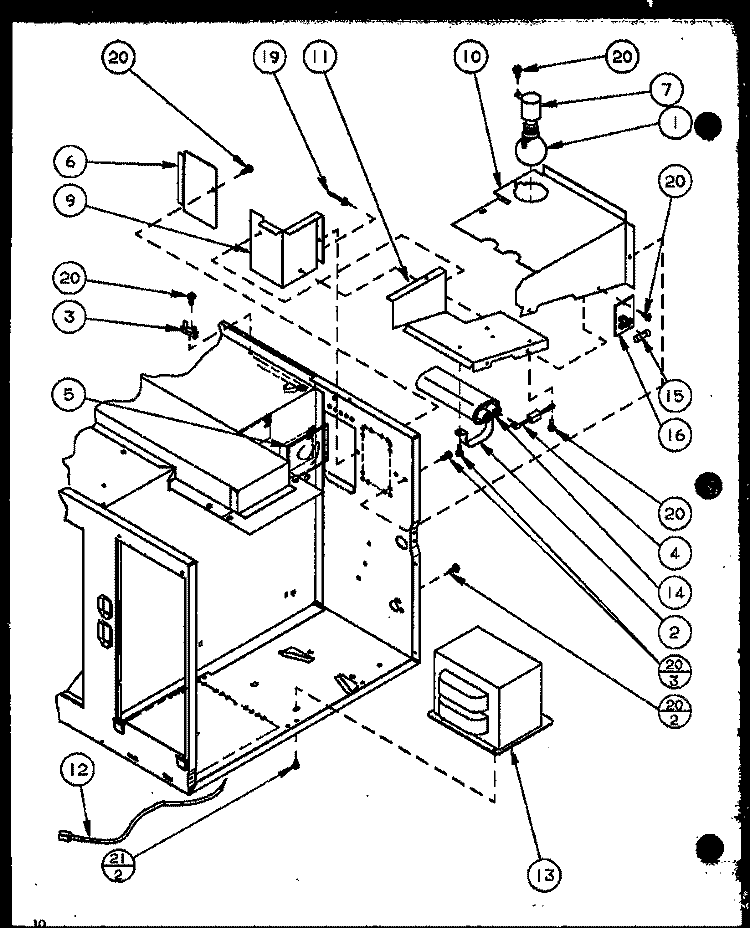 Page 4 Diagram and Parts List for CRS457P P7769505M Crosley Microwave