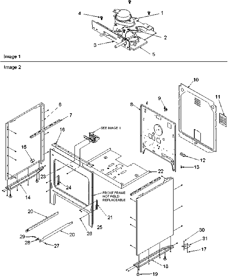 Cabinet Diagram and Parts List for ART6511 E P1143689N E Amana Range