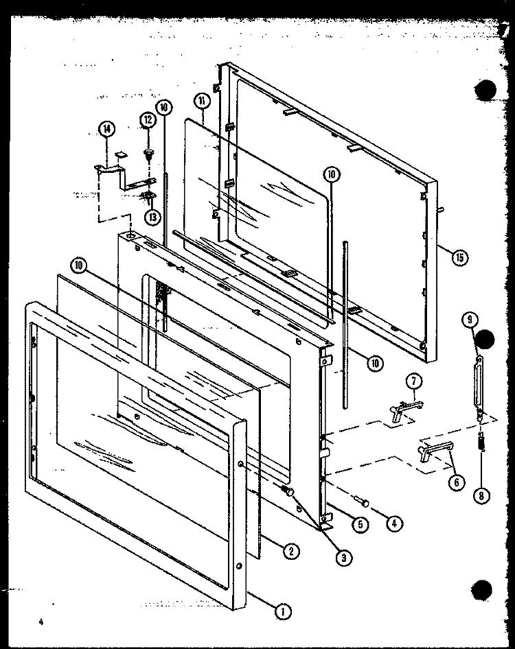 Page 1 Diagram and Parts List for ML446P P7680406M Amana Microwave