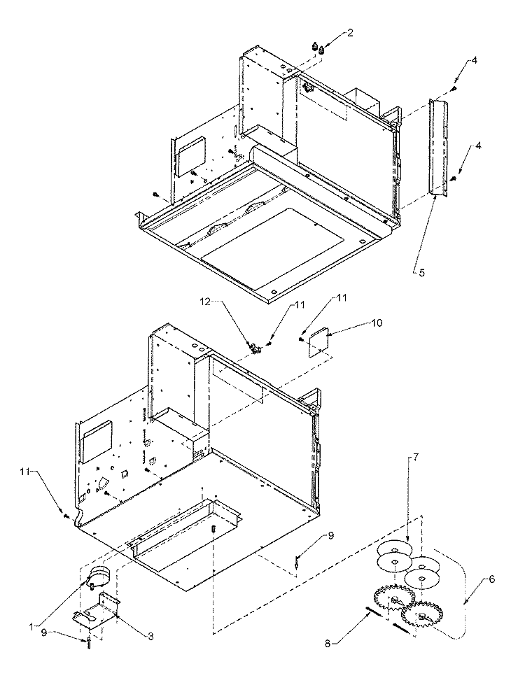 CHASSIS ASSEMBLY PARTS 4 Diagram and Parts List for KFC1 P1198622M Amana Microwave