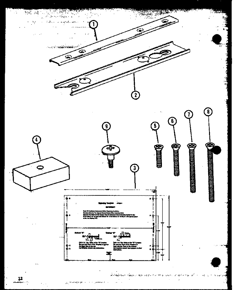 Page 5 Diagram and Parts List for ML446P P7680406M Amana Microwave