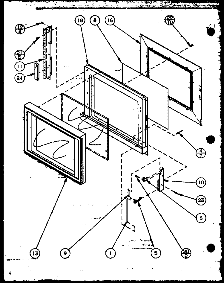 Page 1 Diagram and Parts List for CRS415T P7769510M Crosley Microwave
