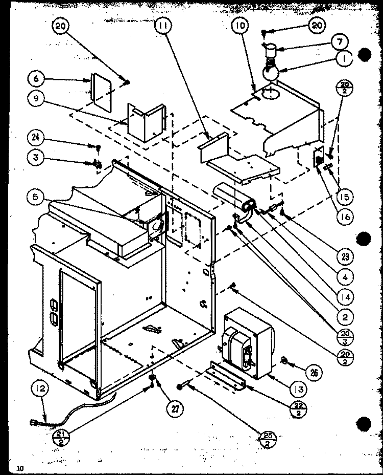 Page 4 Diagram and Parts List for CRS415T P7769510M Crosley Microwave