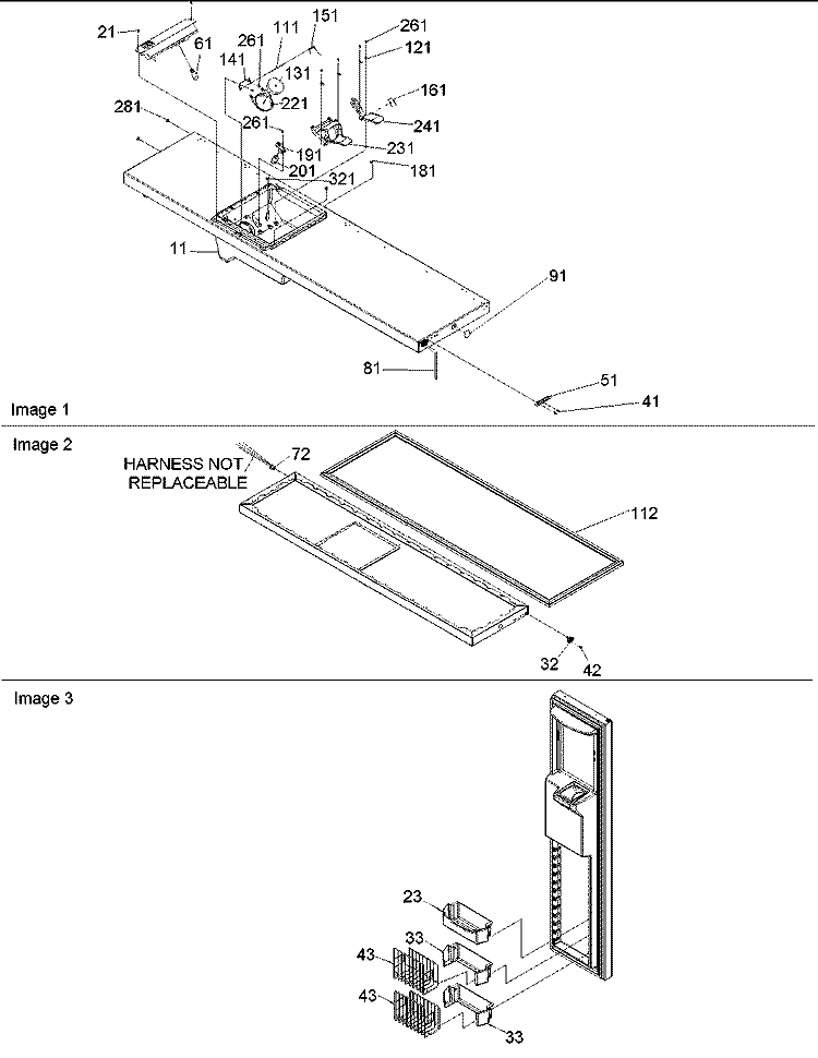 Freezer Door Diagram and Parts List for ARS2667AC PARS2667AC0 Amana Refrigerator