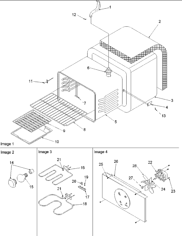 Cavity Diagram and Parts List for ARTC712ECC P1143815NCC Amana Range