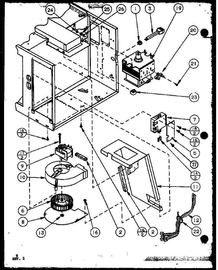 Page 3 Diagram and Parts List for R320T P7766520M Amana Microwave