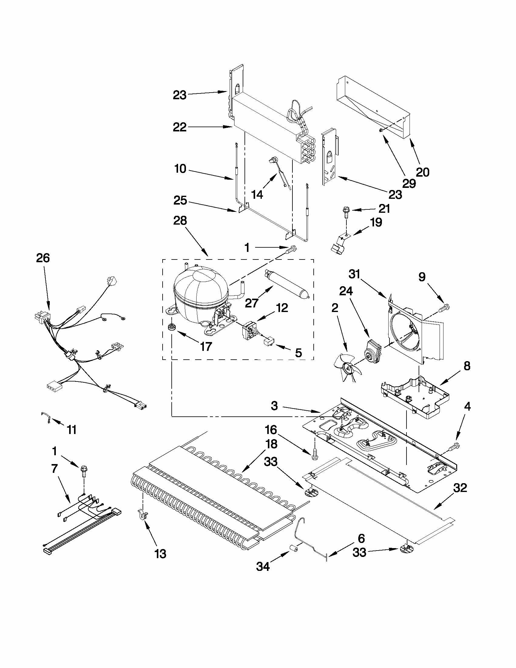 Unit Parts Diagram and Parts List for G32026PEKS9  Maytag Refrigerator
