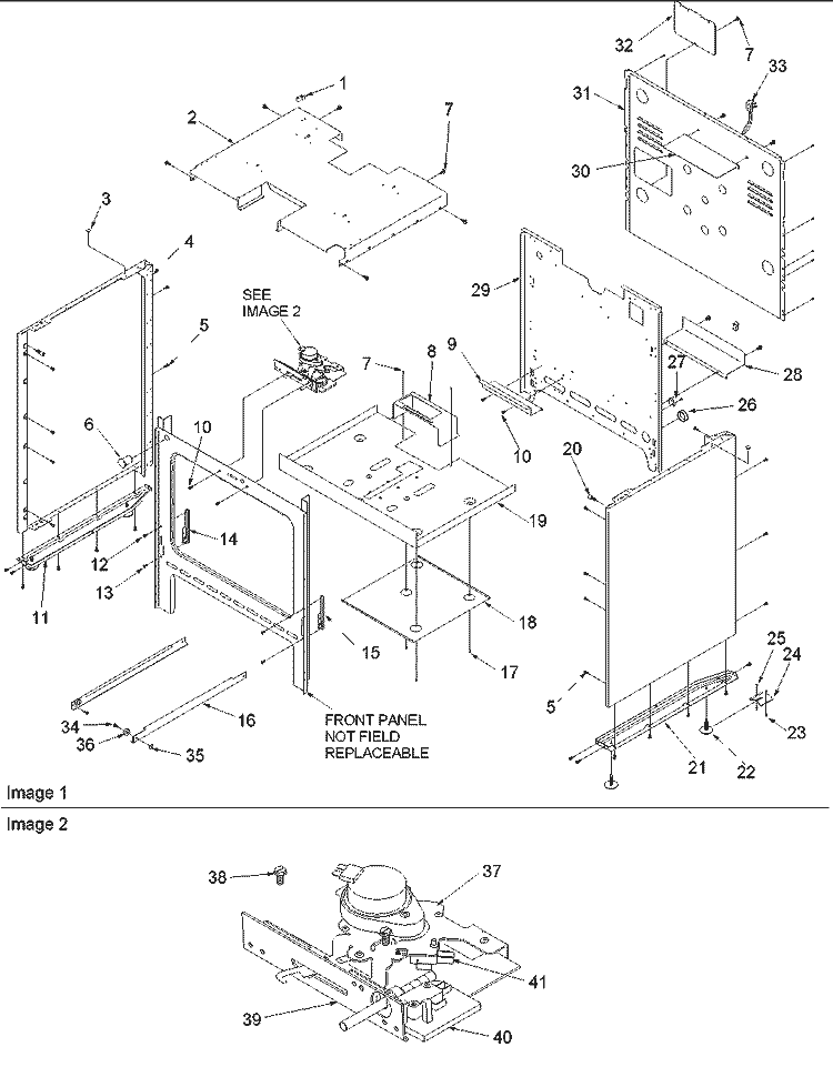 Cabinet Diagram and Parts List for ARG7600CC P1143387NCC Amana Range