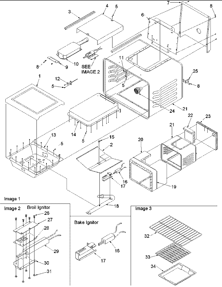 Cavity Diagram and Parts List for ARG7600CC P1143387NCC Amana Range
