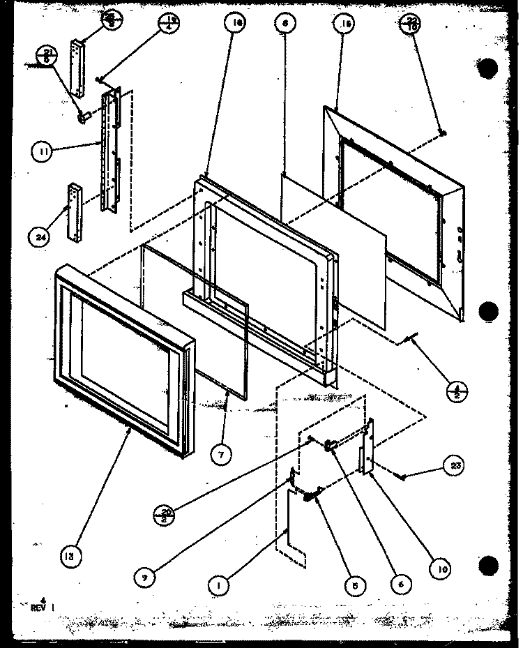 Page 1 Diagram and Parts List for MW41 P7766511M Amana Microwave
