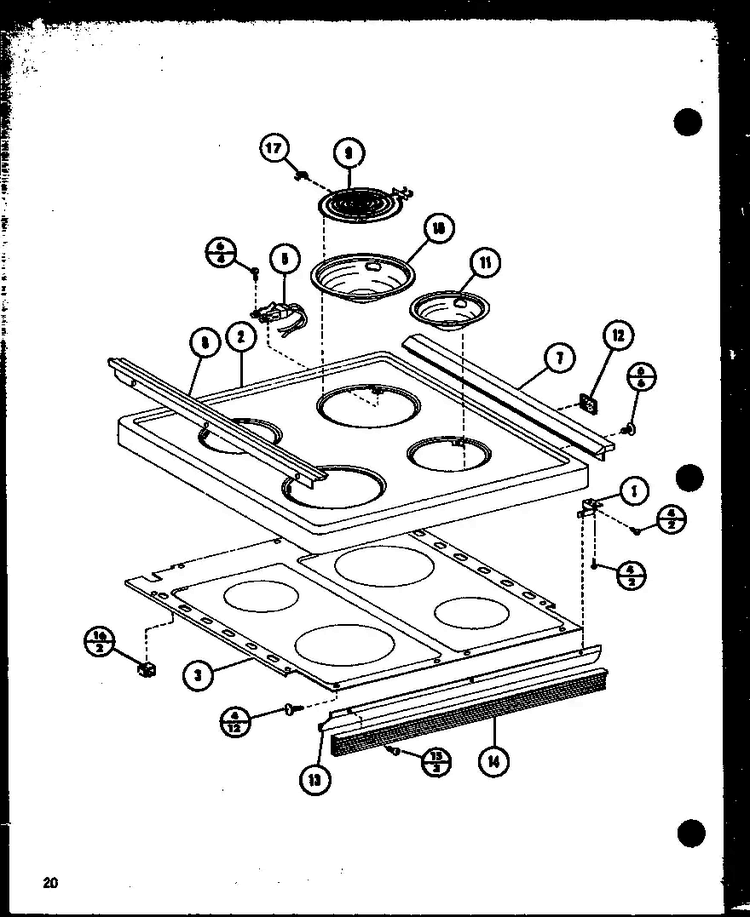 Section 7 Diagram and Parts List for RCC-1010 P85729-1S Amana Range