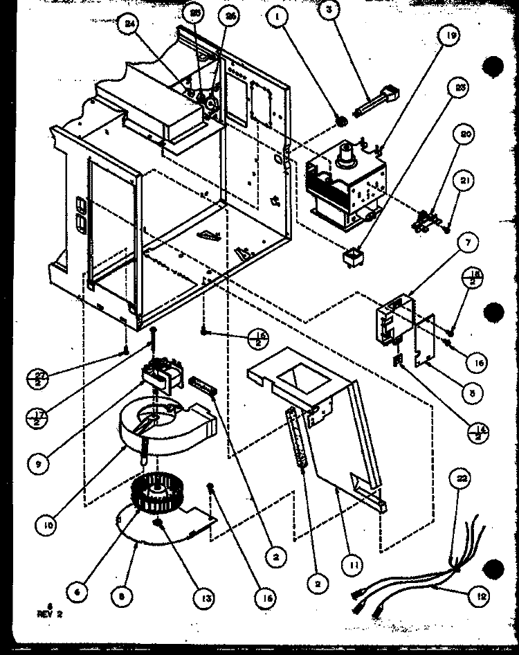 Page 3 Diagram and Parts List for MW41 P7766511M Amana Microwave