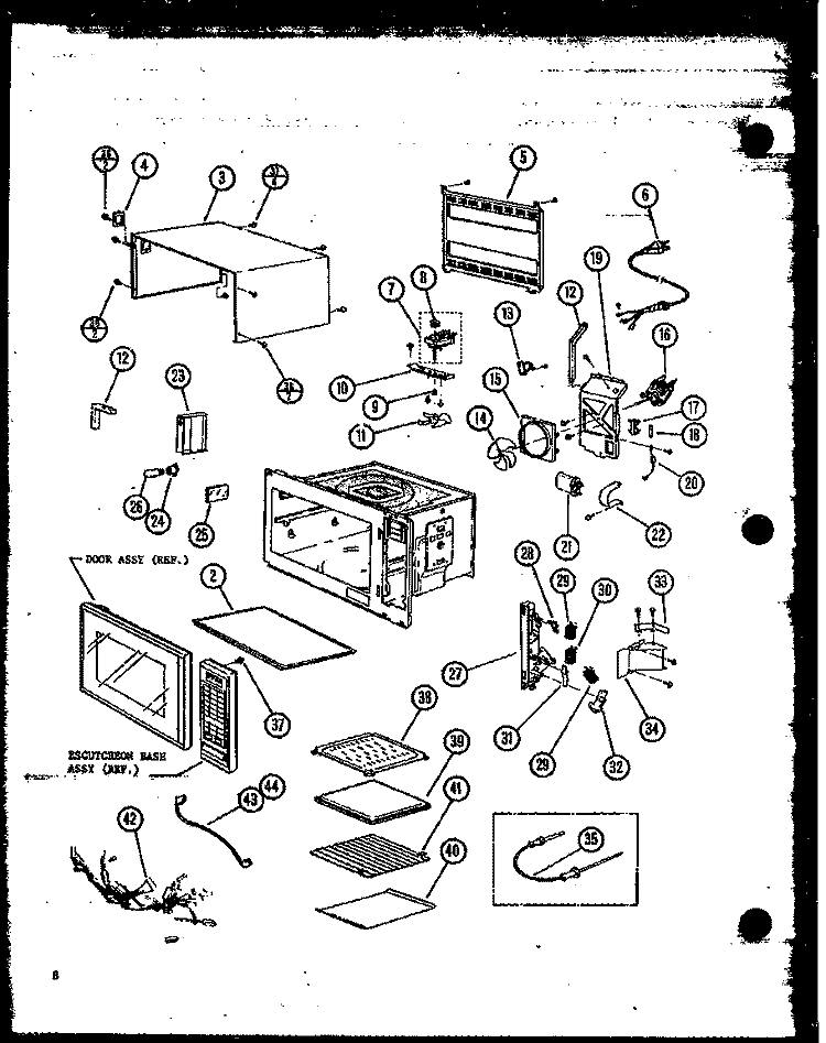 Page 3 Diagram and Parts List for RMC720 P7800002M Amana Microwave