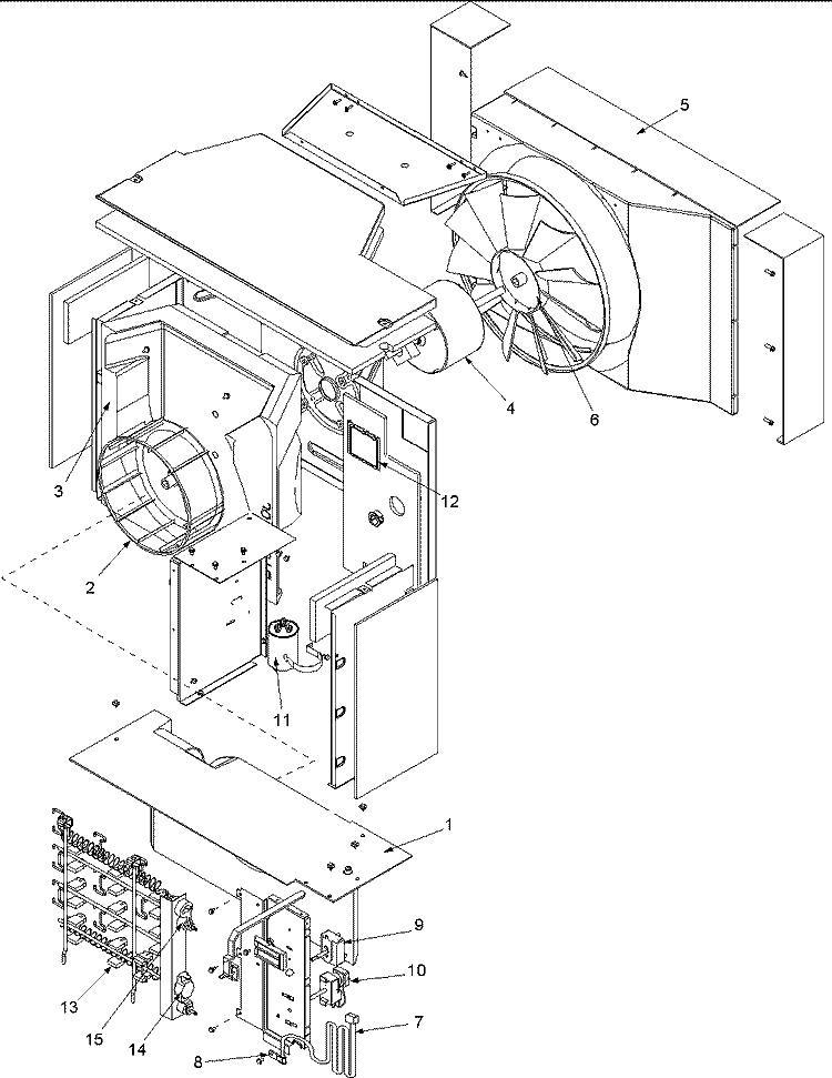 Center Partition Assy and Controls Diagram and Parts List for REF18090C5ER RE REF18090C5ER C Amana Air Conditioner