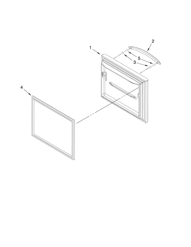 Freezer Door Parts Diagram and Parts List for ABL1927VES3  Amana Refrigerator