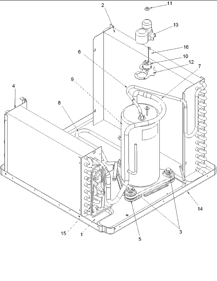 Compressor Assy Diagram and Parts List for RC06010A1DR REV RC06010A1DR B Amana Air Conditioner
